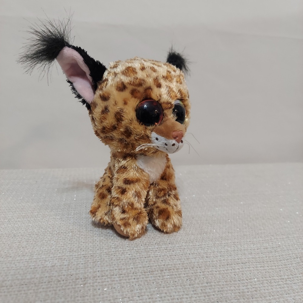 Lumo Stars Lynx 6" Bean Plush Stuffed Animal Cat Leopard Big Eyes 2018‎